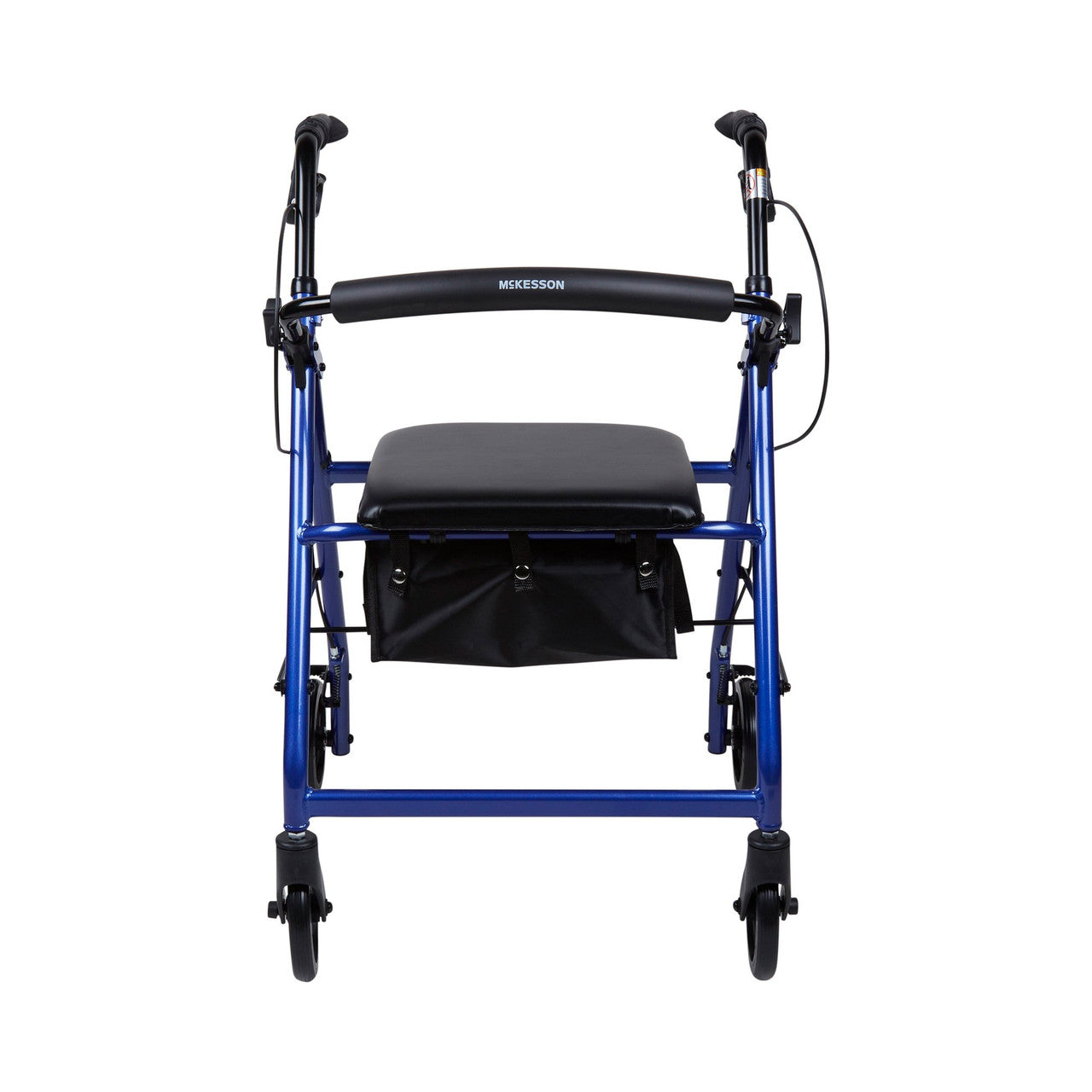 Lightweight Rolling Walker, 4 Wheels - Folding Aluminum Frame, 32 in to 37 in Handle Height