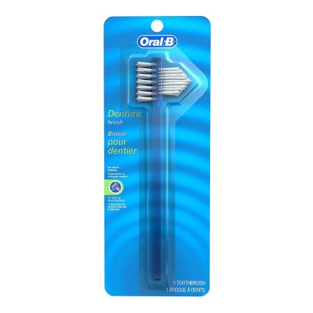 Denture Brush Oral-B 2-Sided Bristle Blue BRUSH, DENTURE ORAL-B DUAL