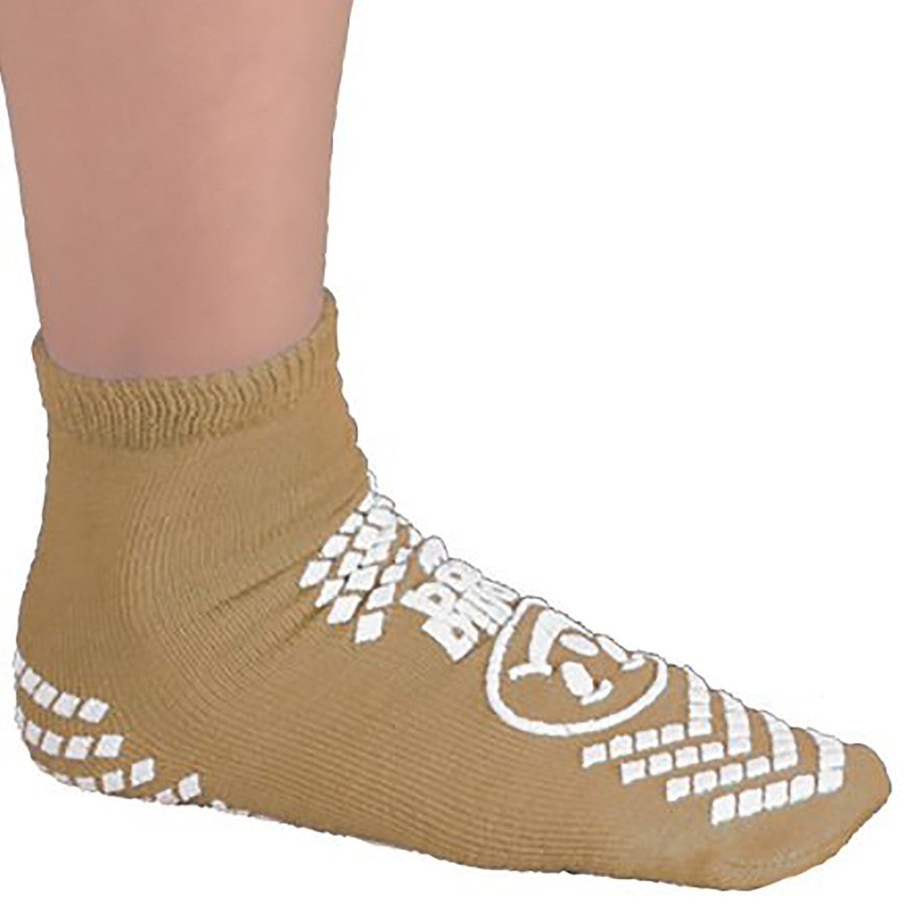 Pillow Paws Slipper Socks, 360 Imprint - Ankle High, Tan