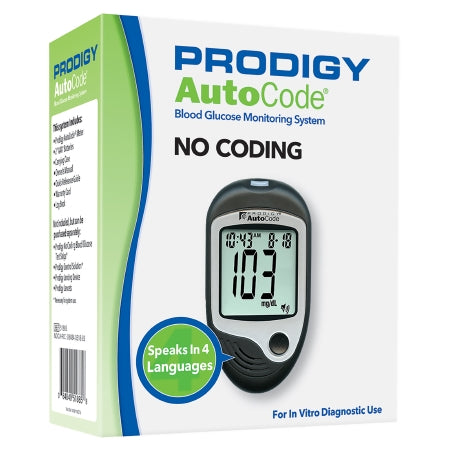Blood Glucose Meter Prodigy® 7 Second Results Stores up to 450 Results No Coding Required